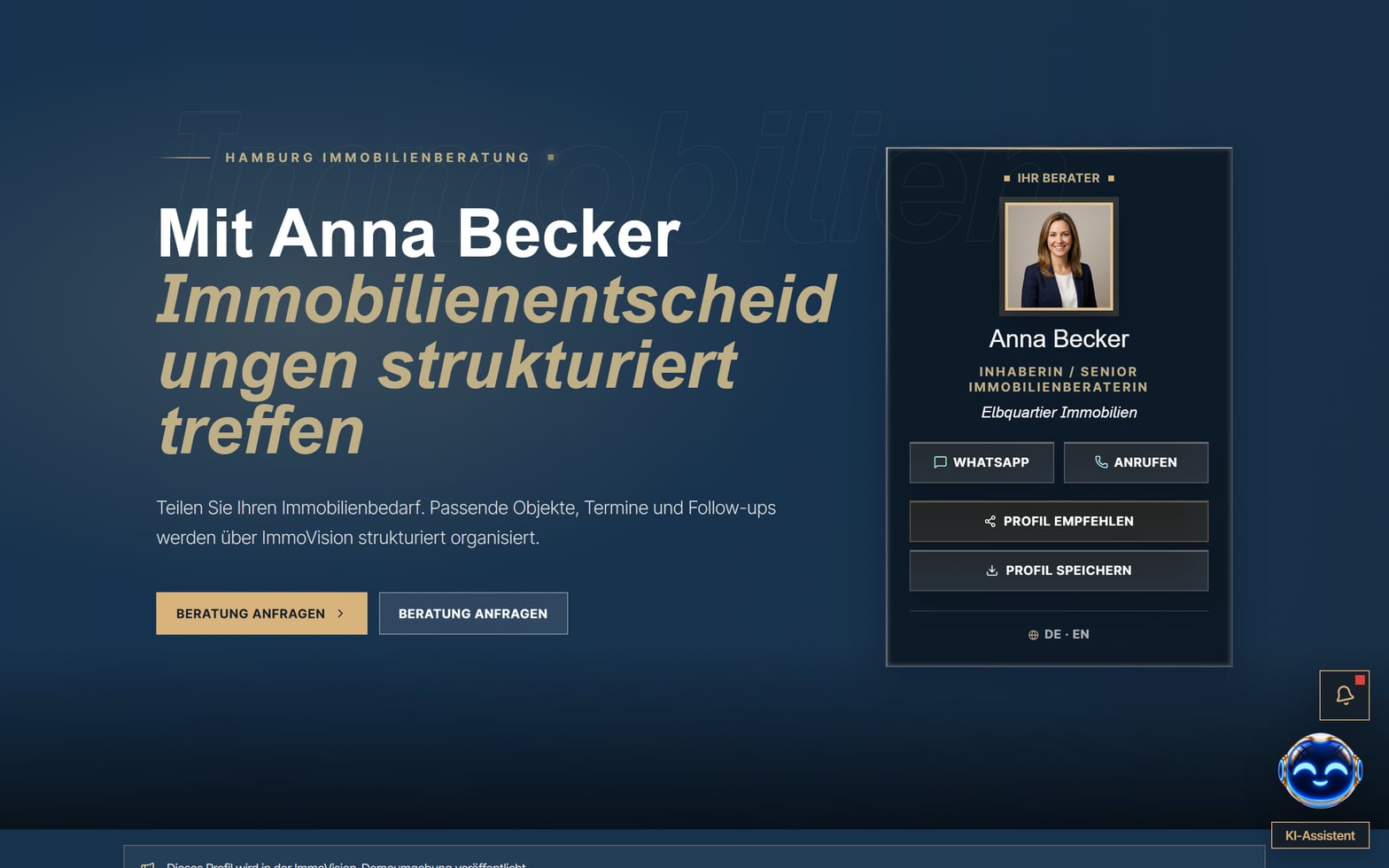 Makler-Microsite